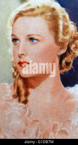 Edith Madeleine Carroll (1906 - 1987), attrice inglese, sia popolare in Gran Bretagna e in America negli anni Trenta e Quaranta. Al culmine del suo successo è stata la più alta retribuzione attrice nel mondo Foto Stock