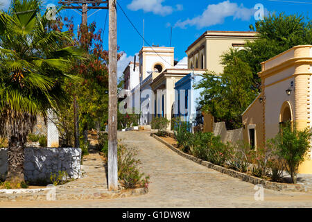 Vista di una strada incantevole in El Triunfo, Baja California Sur, Messico. Foto Stock