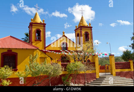 Parroquia de Nuestra Señora de Guadalupe, parrocchia di Nostra Signora di Guadalupe a El Triunfo, Baja California Sur, Messico Foto Stock