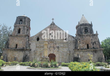 Chiesa Miagao in Iloilo philippines, un edificio del XVIII secolo di stile Baroque-Romanesque chiesa costruita durante l'epoca spagnola del paese Foto Stock