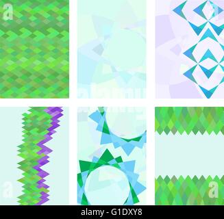 Set di carte con immagini astratte. Illustrazione Vettoriale