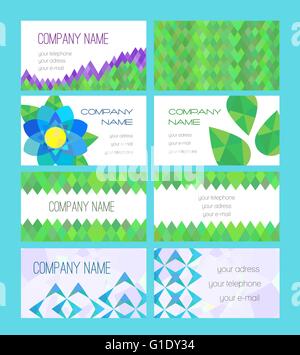 Impostare della moderna carta da visita. Illustrazione Vettoriale
