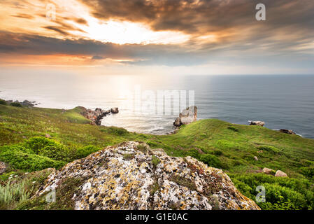 Seascape tramonto. Composizione della natura. Foto Stock