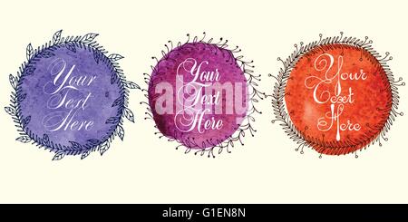 Vector cornici colorate impostato Illustrazione Vettoriale