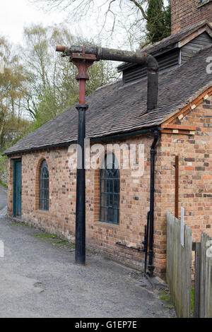 Blists Hill altiforni Coalbrookdale villaggio vittoriano Ironbridge Foto Stock