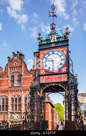 Eastgate Clock, Chester, Cheshire, Inghilterra, Regno Unito Foto Stock