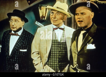 Drei Mann auf einem Pferd, Deutschland 1957, Regie: Kurt Meisel, Darsteller: (v. l.) Walter Gross, Theo Lingen, Walter Giller Foto Stock