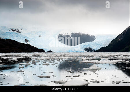 Ghiacciaio al Fiordo Calvo Patagonia Cile Foto Stock