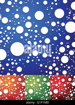 Sfondo colorato con random, circoli sparsi. Abstract tratteggiata, punteggiate di sfondo. Illustrazione Vettoriale