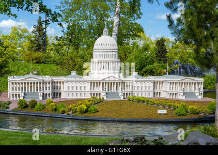 Il Capitol Building realizzato con i mattoncini Lego, Legoland, Danimarca Foto Stock