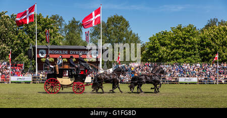 Un vecchio autobus, Roskilde, Danimarca Foto Stock