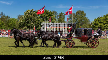 Un vecchio autobus, Roskilde, Danimarca Foto Stock