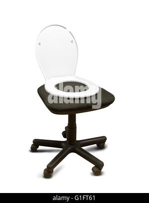 Sedile da water coperchio sulla sedia Foto Stock