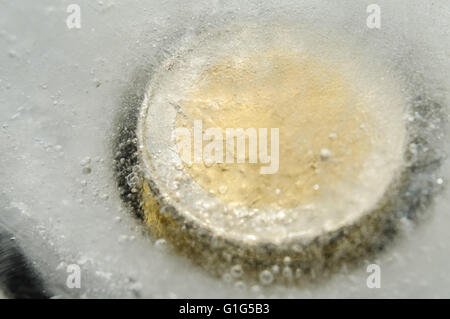 Congelate 2 euro moneta Foto Stock