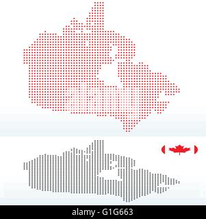 Immagine vettoriale - Mappa del Canada con un modello a punti Illustrazione Vettoriale