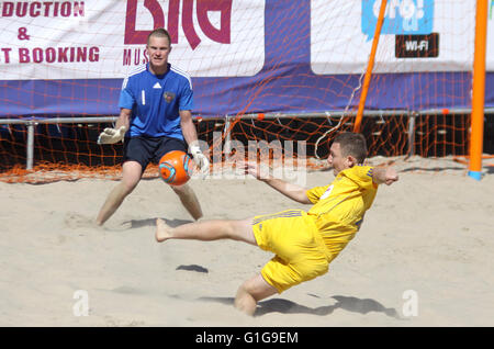 Beach soccer partita amichevole Ucraina v Russia il 28 maggio 2011 a Kiev, Ucraina Foto Stock