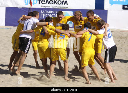 Beach soccer partita amichevole Ucraina v Russia il 28 maggio 2011 a Kiev, Ucraina Foto Stock