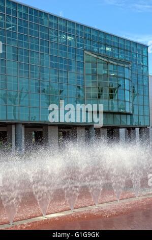 Fontana di acqua nella parte anteriore del Aquarium Audubon delle Americhe nel Quartiere Francese di New Orleans in Louisiana Foto Stock