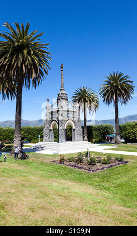 War Memorial, Akaroa, Nuova Zelanda Foto Stock