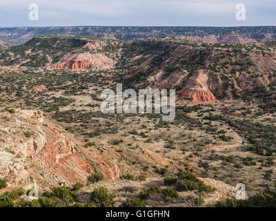 Palo Duro Canyon view, Palo Duro Canyon State Park, Canyon, Texas. Foto Stock