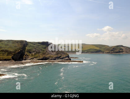 Vedute aeree di North Devon presi da un elicottero Foto Stock