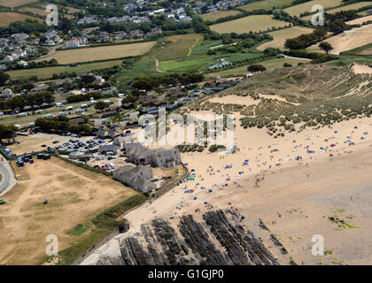 Vista aerea Croyde Beach North Devon Foto Stock
