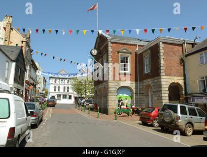 La Piazza Torrington storica città mercato e guerra civile sito North Devon Foto Stock