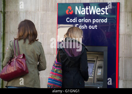 Natwest Bank bancomat (ATM). Foto Stock