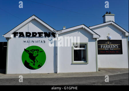 L'Irlanda è la più settentrionale pub a Malin Head, County Donegal, Irlanda. Foto Stock