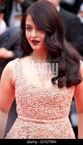 Cannes, Francia. 14 Maggio, 2016. Aishwarya Rai in occasione del gala screening per il film La BFG alla sessantanovesima Cannes Film Festival, sabato 14 maggio 2016, Cannes, Francia. Credito: Doreen Kennedy/Alamy Live News Foto Stock