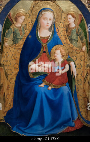 Fra' Angelico (ca.1395-1455), la Madonna della melagrana, ca. 1426. La Virgen de la granada Foto Stock