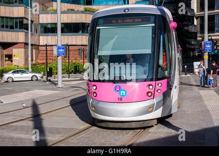 Midland Metro, Birmingham, West Midlands, England, Regno Unito Foto Stock