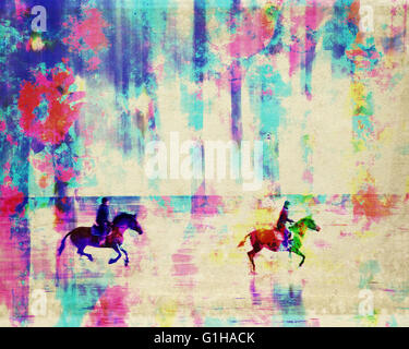 Arte digitale: la gara Foto Stock