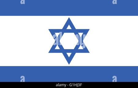 Vettore di bandiera ufficiale del paese di Israele Illustrazione Vettoriale