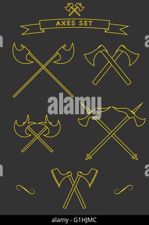 Attraversata la battaglia assi Illustrazione Vettoriale