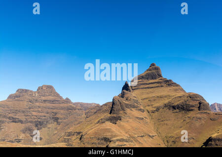 Vista dalla cima, Drakensberg Mountains, KwaZulu Natal, Sud Africa Foto Stock