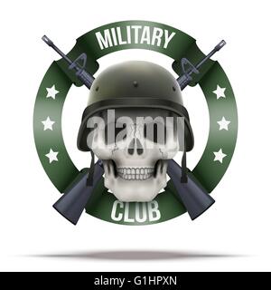 Club di militari o di badge aziendali e logo di etichette Illustrazione Vettoriale