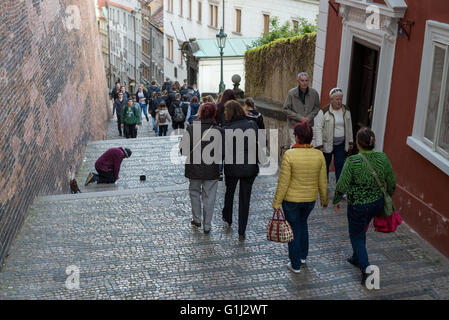 Fasi del castello, Praga, Repubblica Ceca, Europa Foto Stock