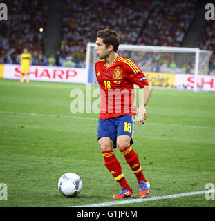 UEFA EURO 2012 gioco finale Spagna vs Italia allo stadio Olimpico a Kiev, Ucraina Foto Stock