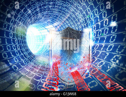 3D rendering firewall internet Foto Stock