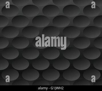 In scala di grigi monocromatica con pattern di ellisse, forme ovali. Perfettamente ripetibile. Atmosfera industriale. Illustrazione Vettoriale