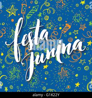 Festa Junina parte saluto design. Illustrazione Vettoriale Illustrazione Vettoriale