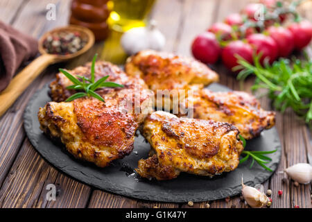 cosce di pollo Foto Stock