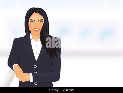 Business di successo di Donna sorridente bel ritratto Foto Stock