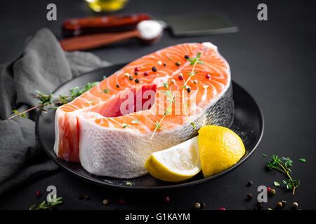 Trancio di salmone Foto Stock