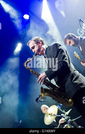 British jazz rock gruppo ottenere la benedizione di eseguire al Teatro Palladium a Varsavia in Polonia. Warszawa. Foto Stock