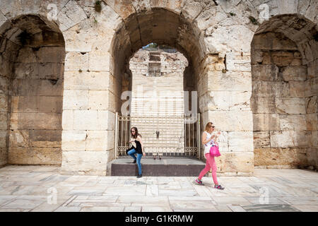 L' Odeon di Erode Attico. Atene, il centro di Atene. La Grecia Foto Stock