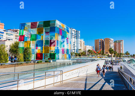 Il Centro Pompidou Málaga è un ramo del Centro Nazionale di Arte e cultura Georges Pompidou di Francia Foto Stock