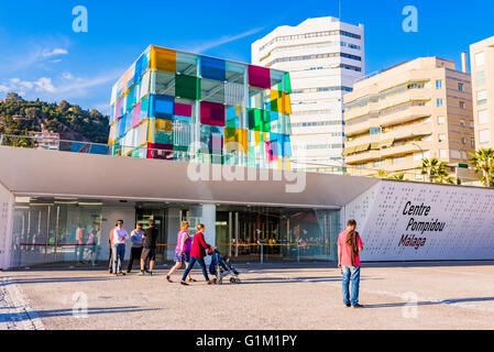 Il Centro Pompidou Málaga è un ramo del Centro Nazionale di Arte e cultura Georges Pompidou di Francia Foto Stock