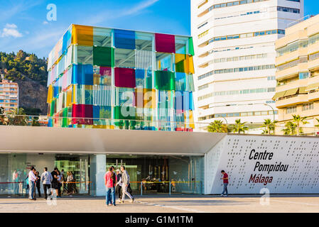 Il Centro Pompidou Málaga è un ramo del Centro Nazionale di Arte e cultura Georges Pompidou di Francia Foto Stock